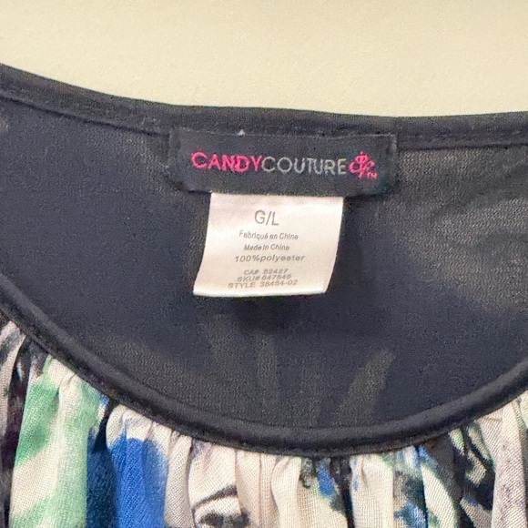 Candy Couture Floral Top with Blue and Black - Picture 5 of 5